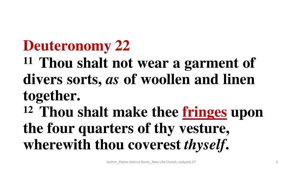 deuteronomy 22 11 thou shalt not wear a garment