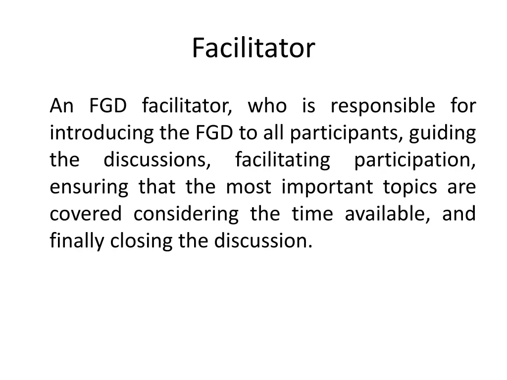 facilitator