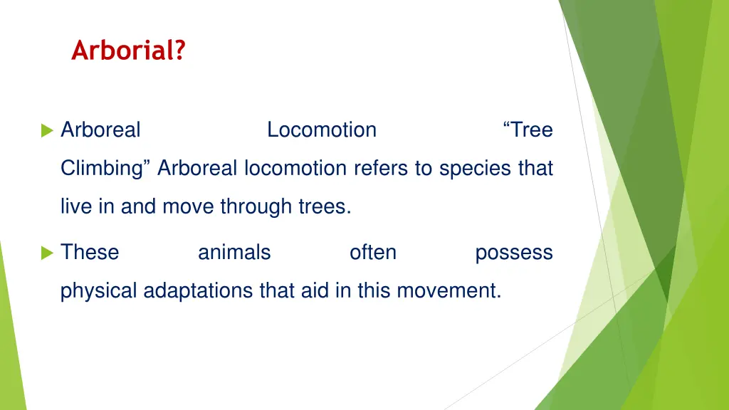 arborial