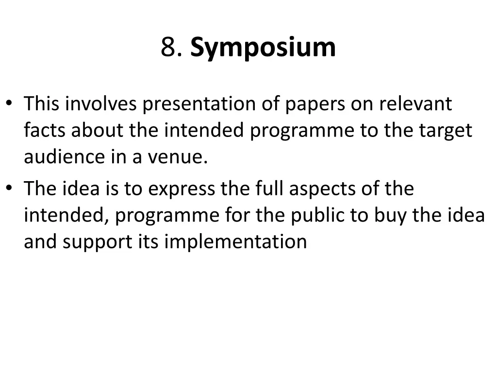 8 symposium