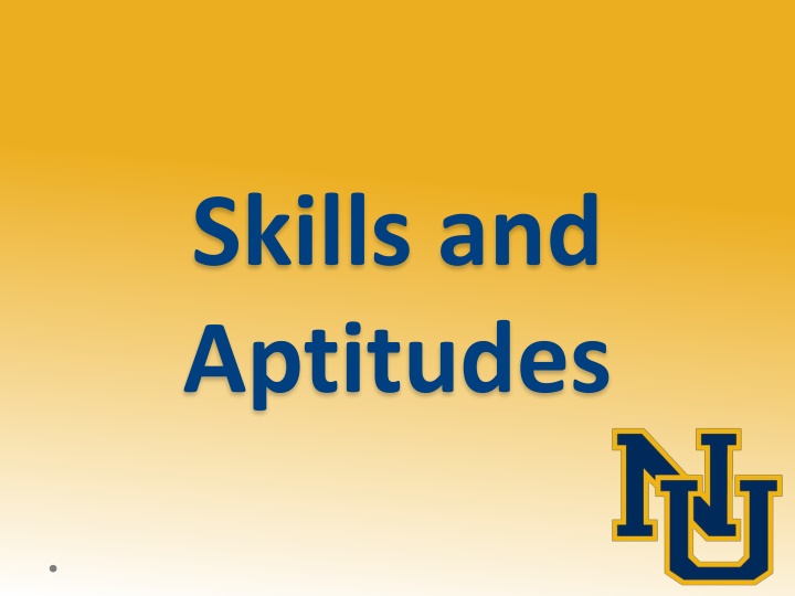 skills and aptitudes