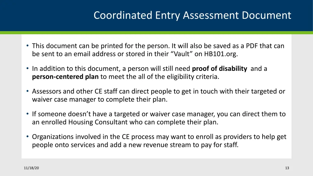 coordinated entry assessment document 1