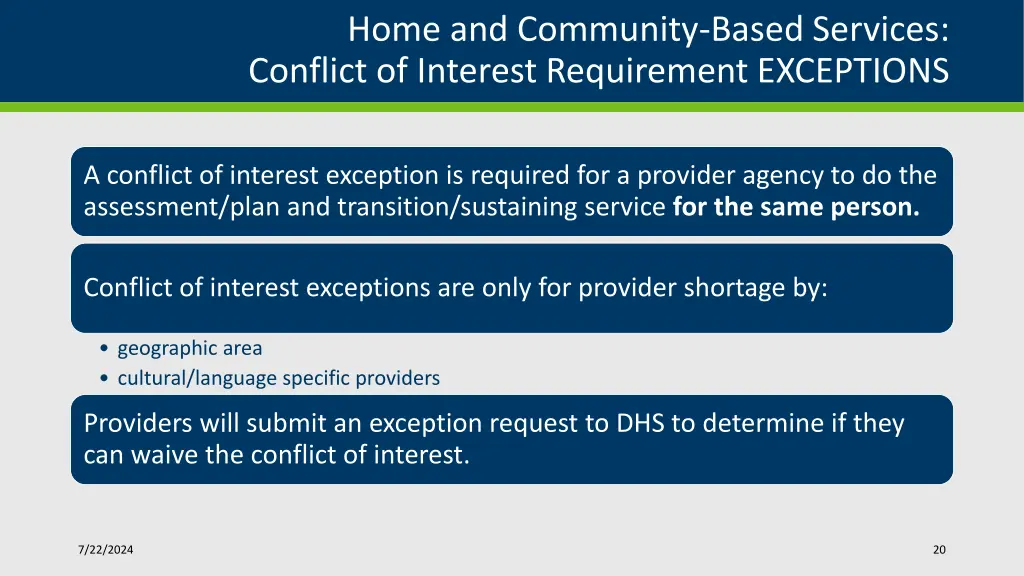 home and community based services conflict 1