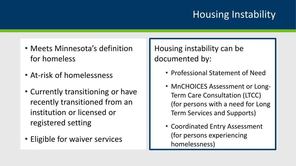 housing instability