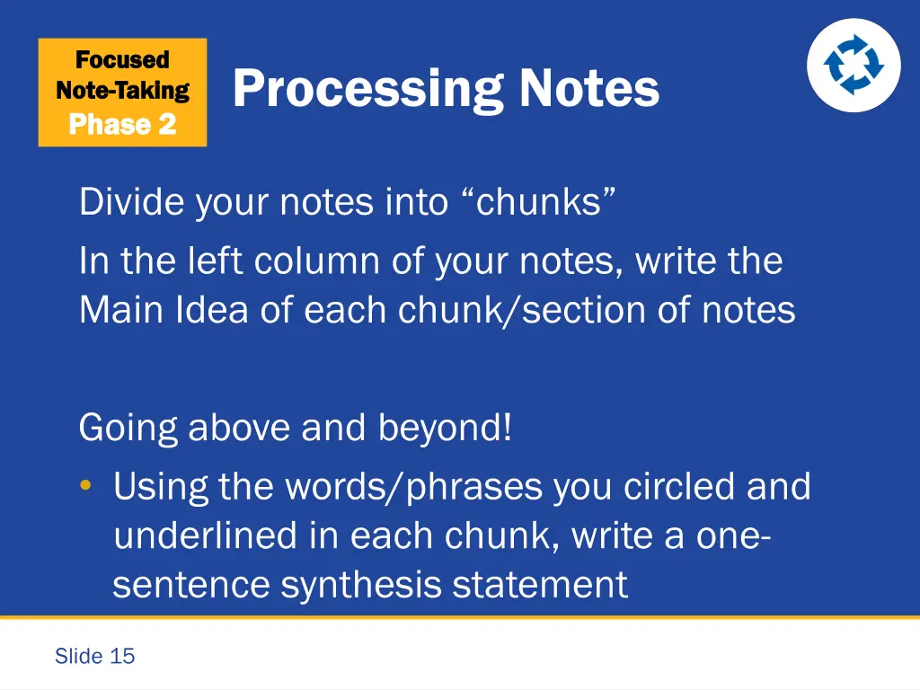 focused focused note note taking taking phase 9