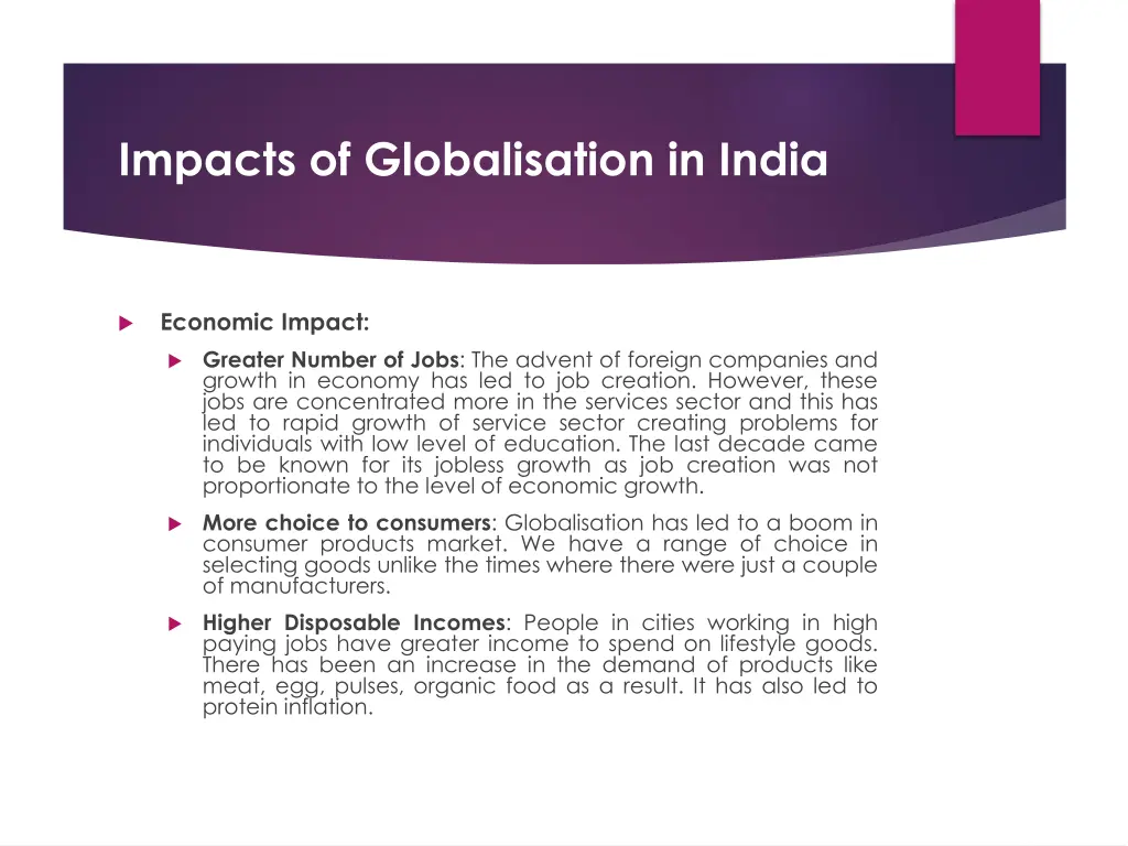 impacts of globalisation in india