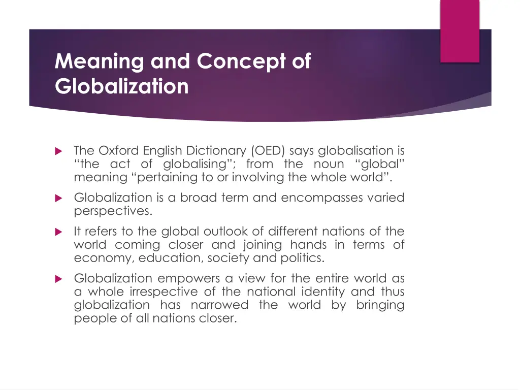 meaning and concept of globalization 1