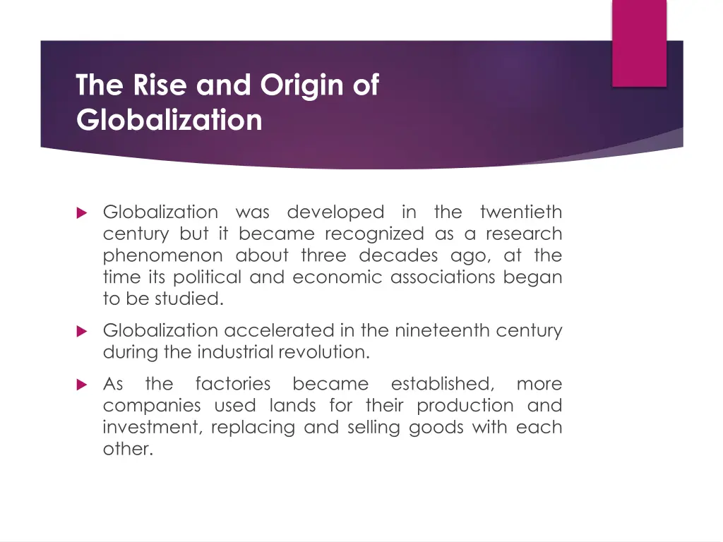 the rise and origin of globalization 1