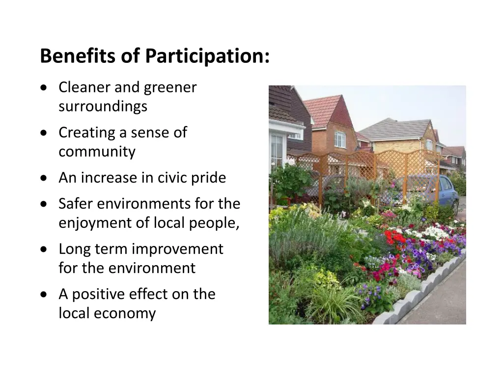 benefits of participation cleaner and greener