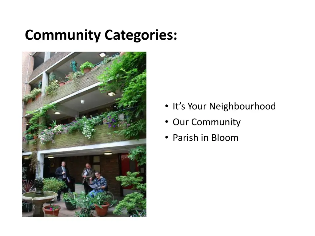 community categories