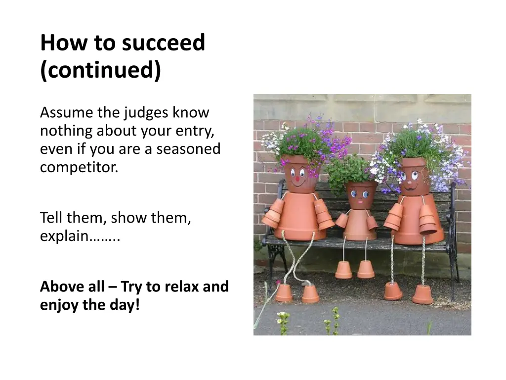 how to succeed continued