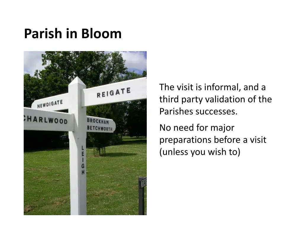 parish in bloom