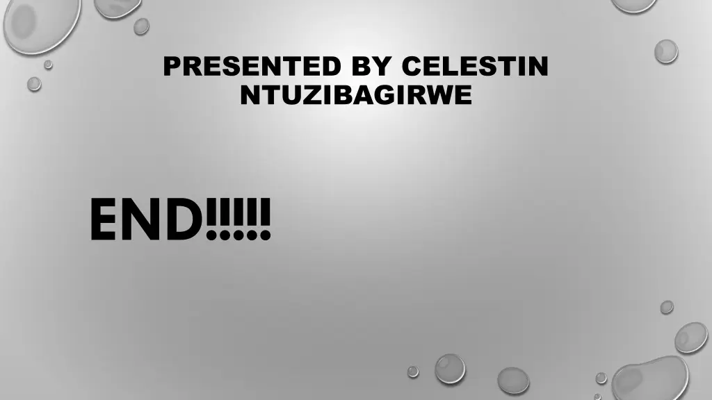 presented by celestin ntuzibagirwe