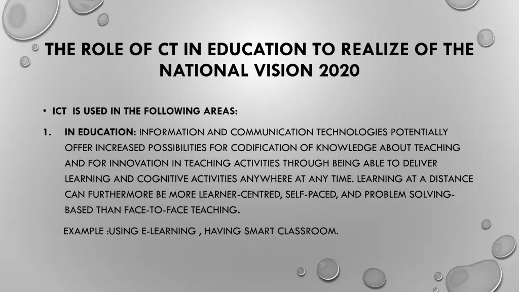 the role of ct in education to realize