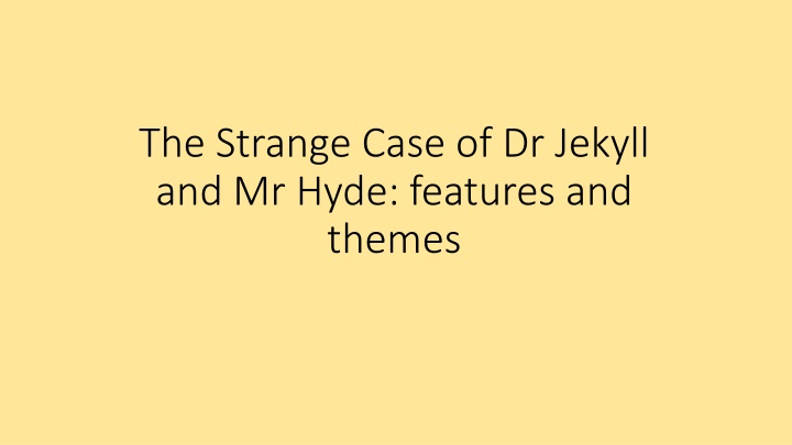 the strange case of dr jekyll and mr hyde