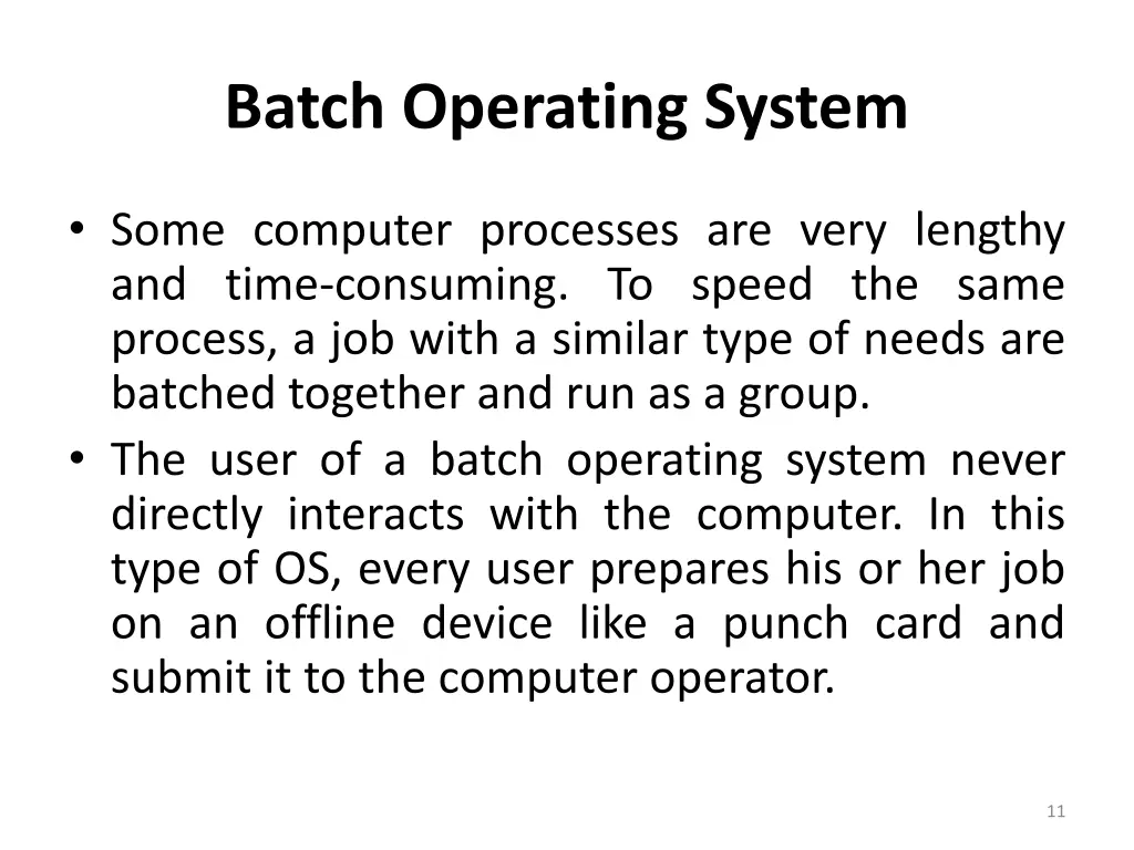 batch operating system