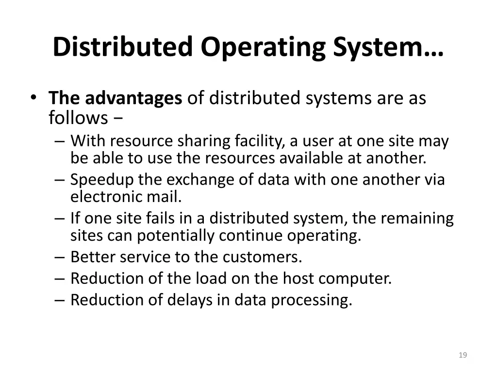 distributed operating system 1