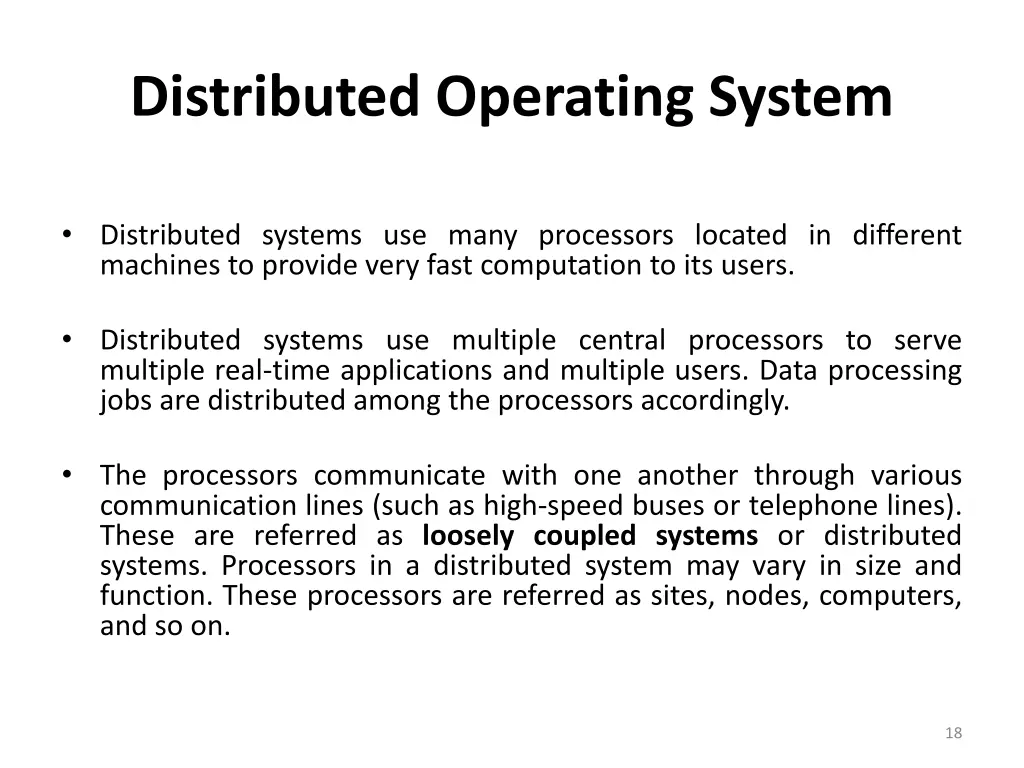 distributed operating system