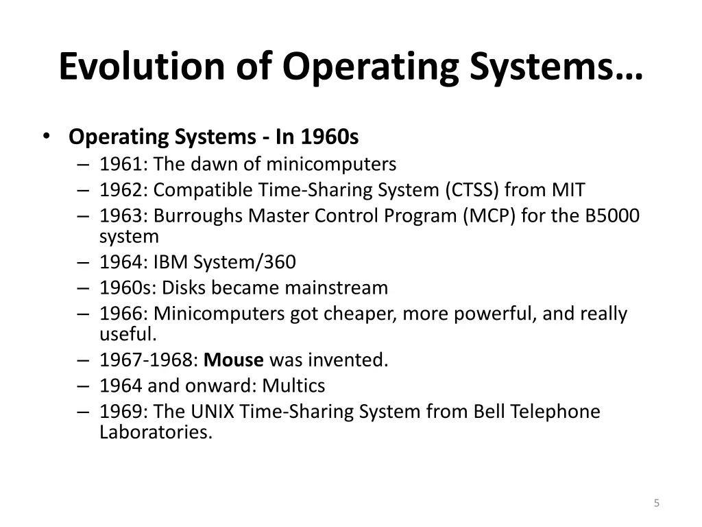 evolution of operating systems 2