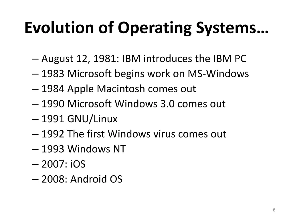 evolution of operating systems 5