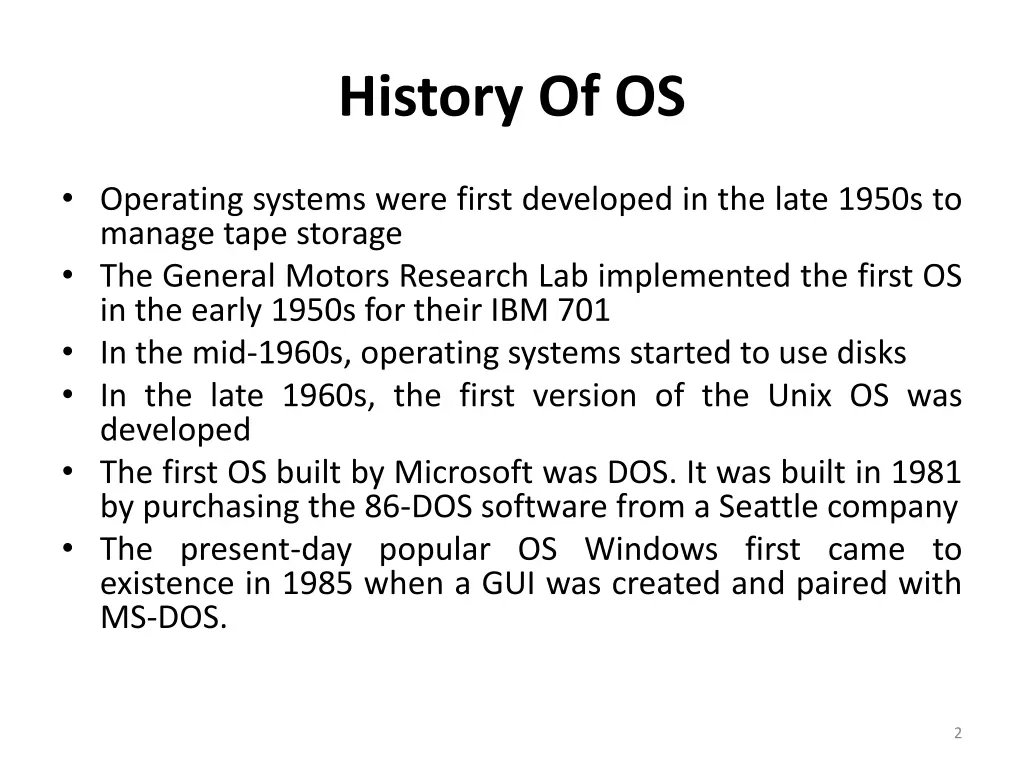 history of os