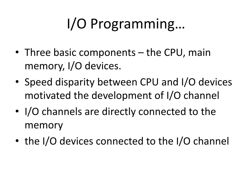 i o programming 2