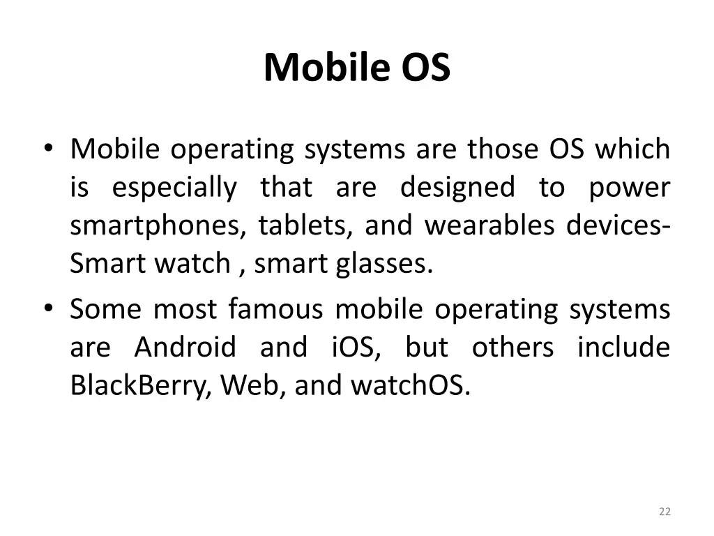 mobile os