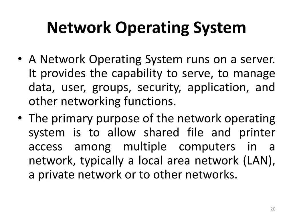 network operating system