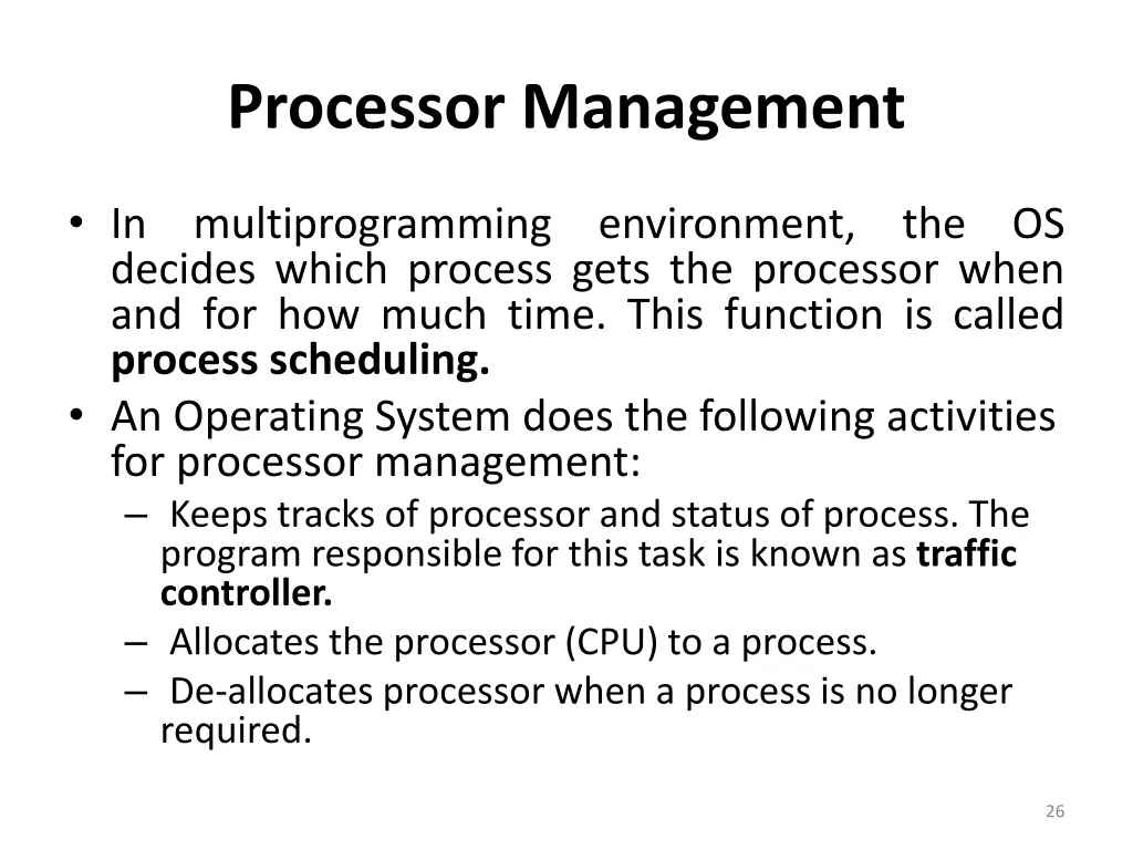 processor management