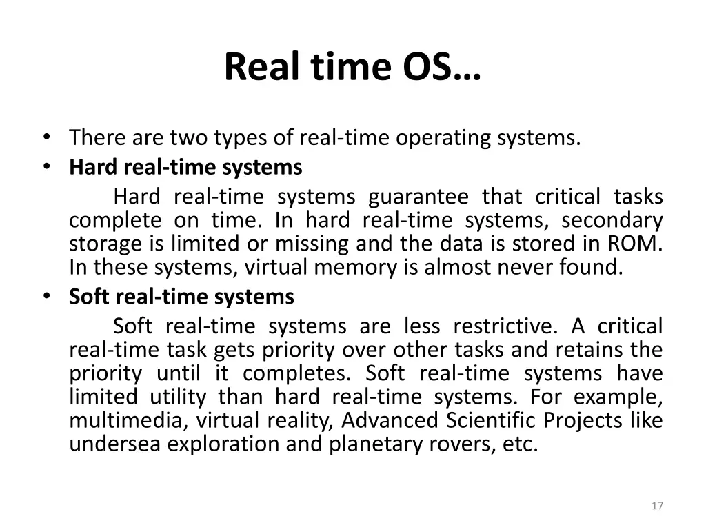 real time os 2