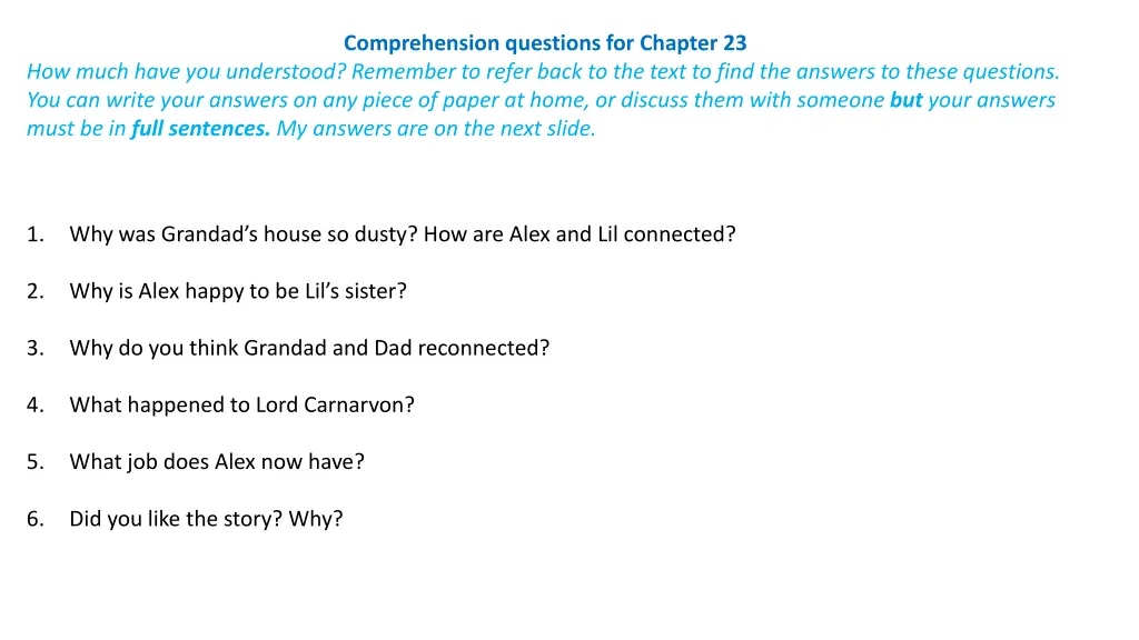 comprehension questions for chapter 23