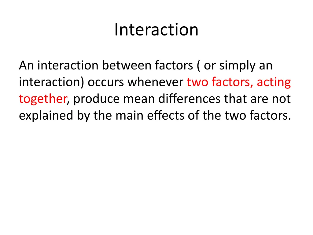 interaction