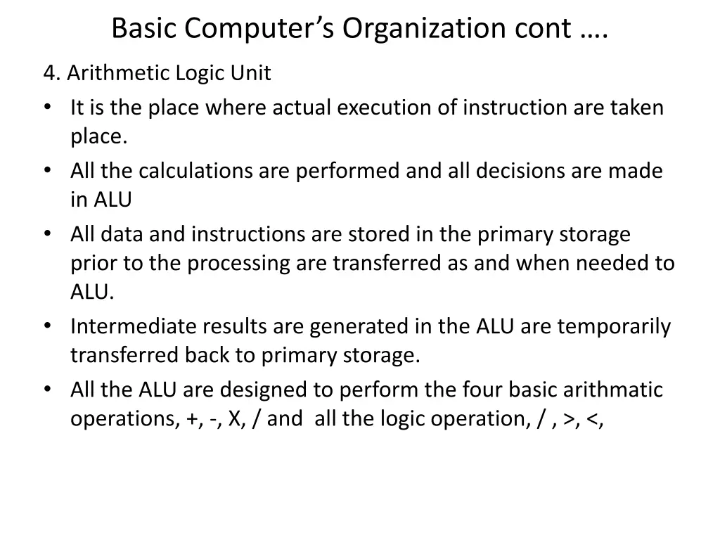 basic computer s organization cont