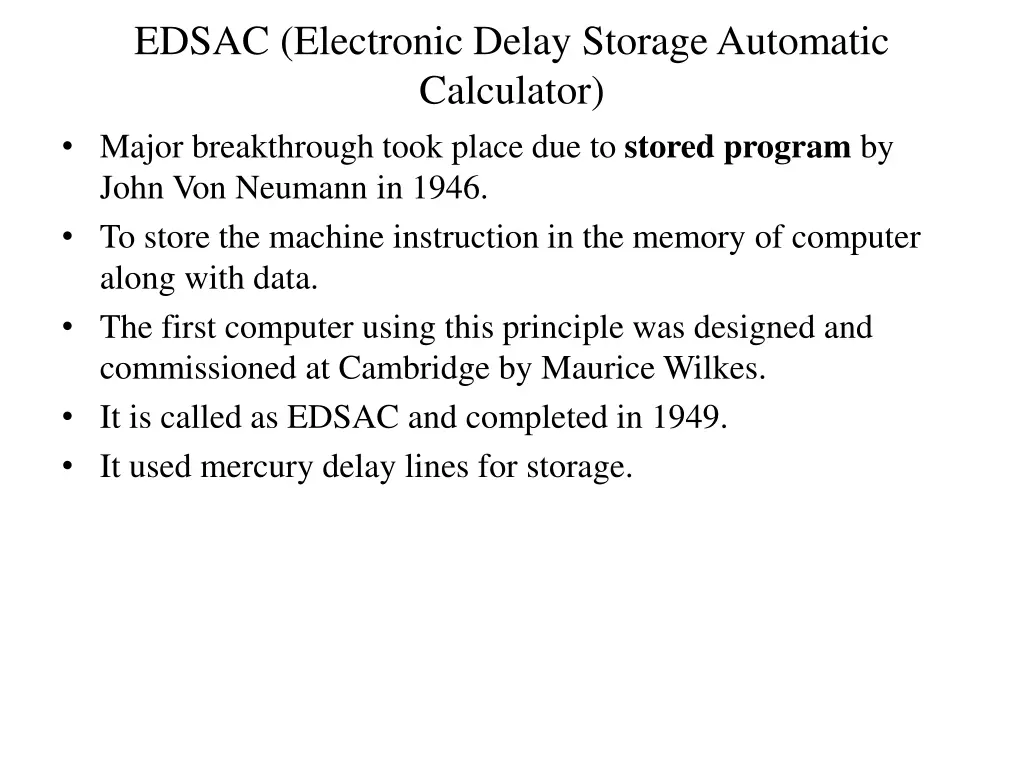 edsac electronic delay storage automatic