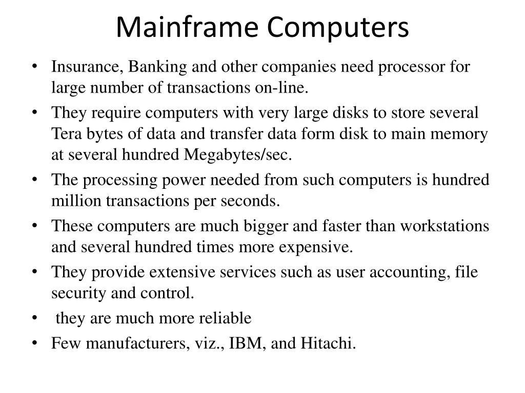 mainframe computers