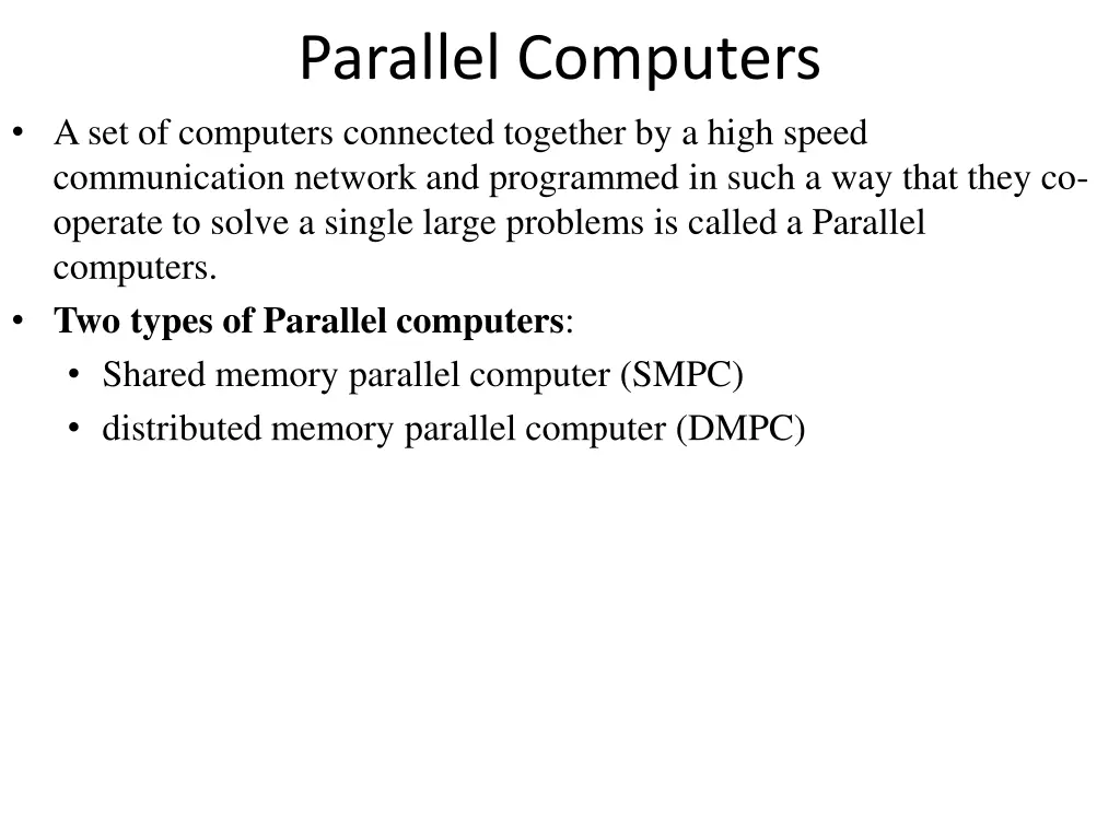 parallel computers