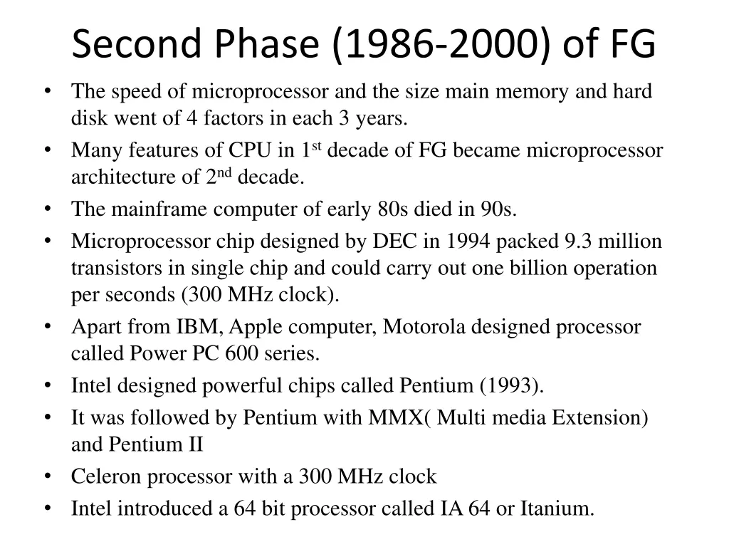 second phase 1986 2000 of fg the speed