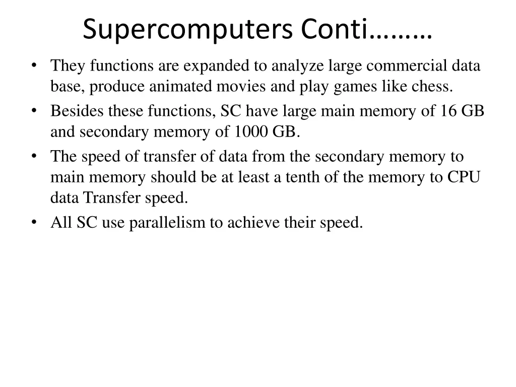 supercomputers conti