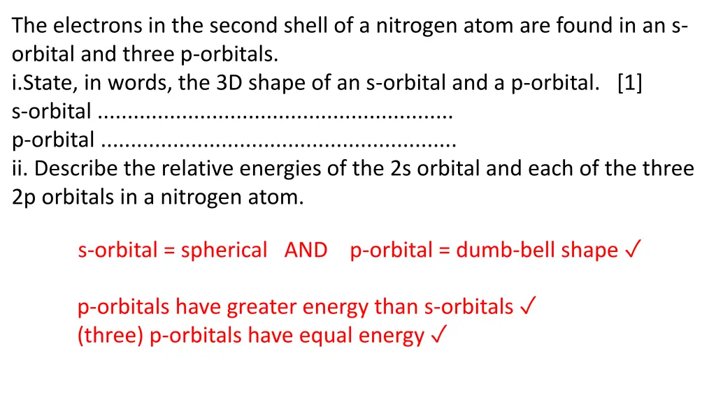 the electrons in the second shell of a nitrogen