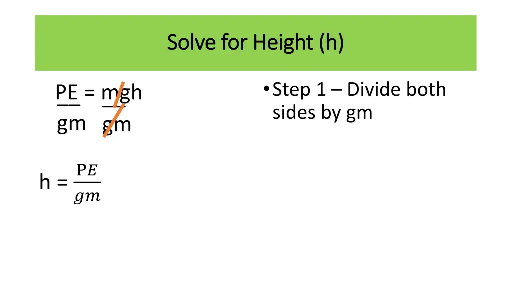 solve solve for height for height h