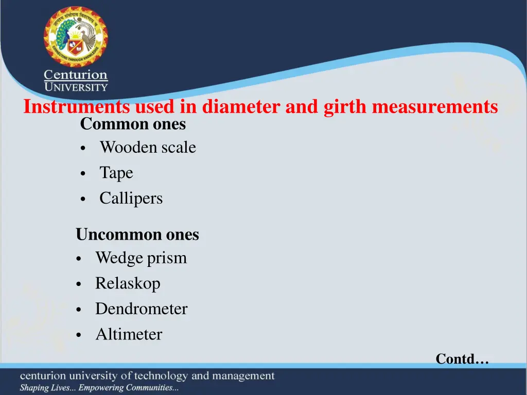 instruments used in diameter and girth