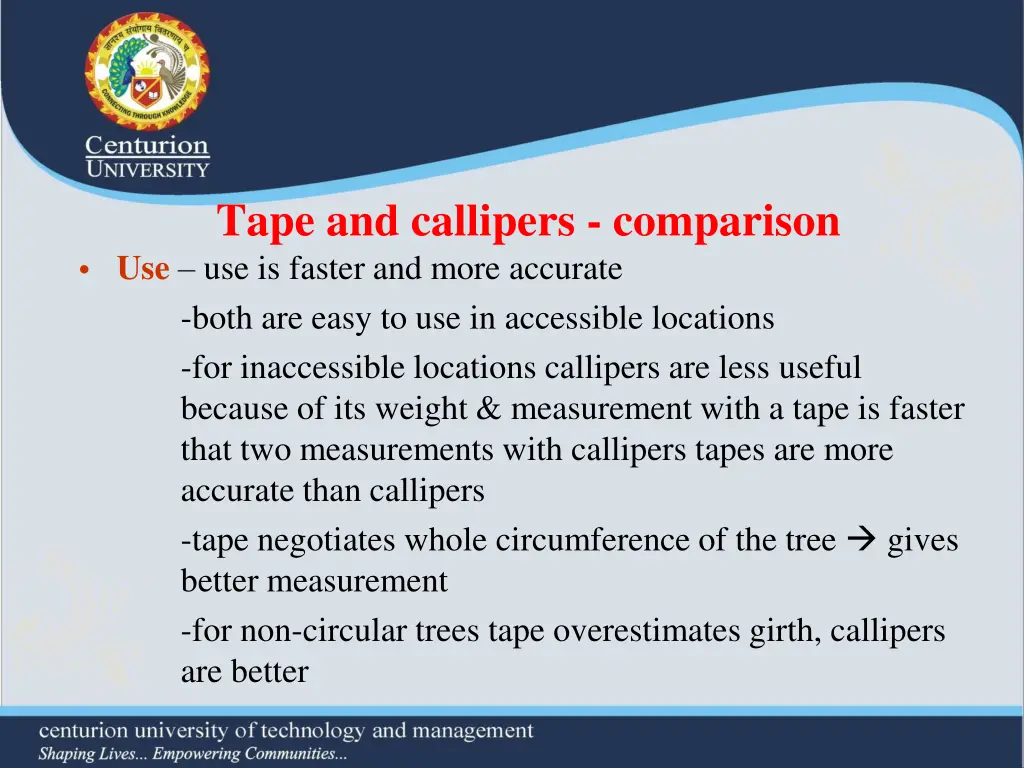 tape and callipers comparison use use is faster