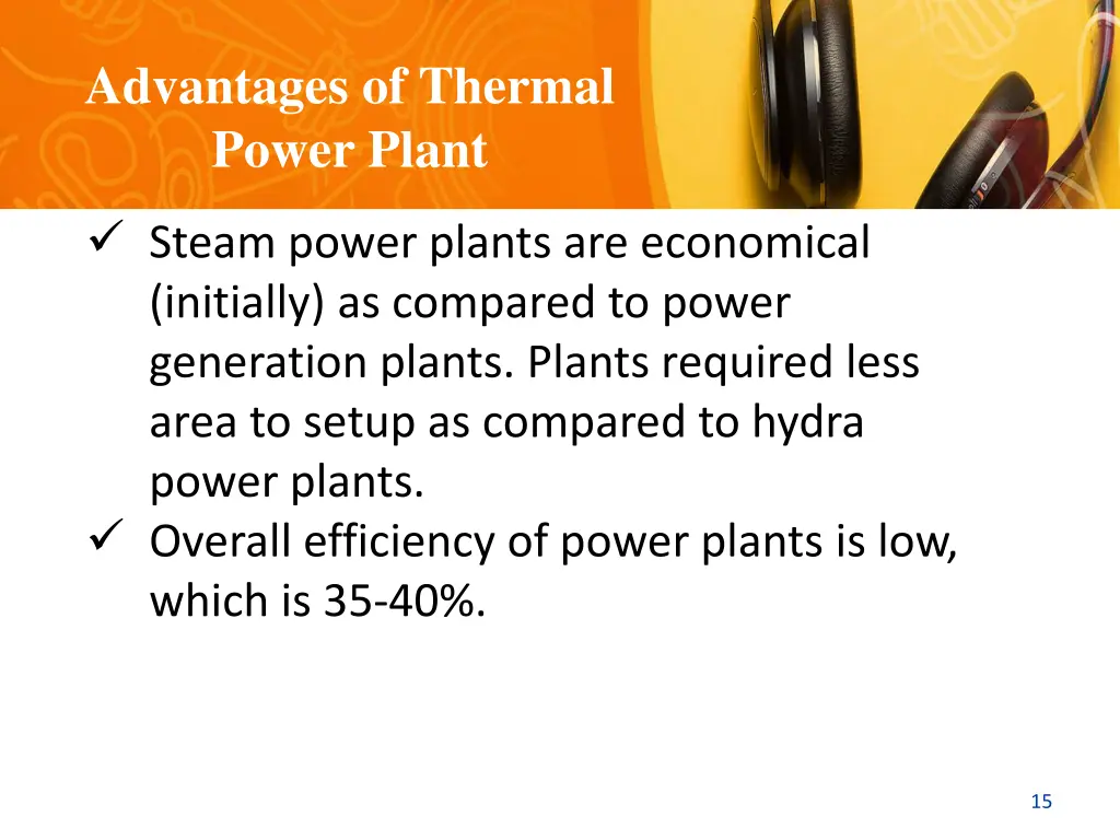 advantages of thermal power plant