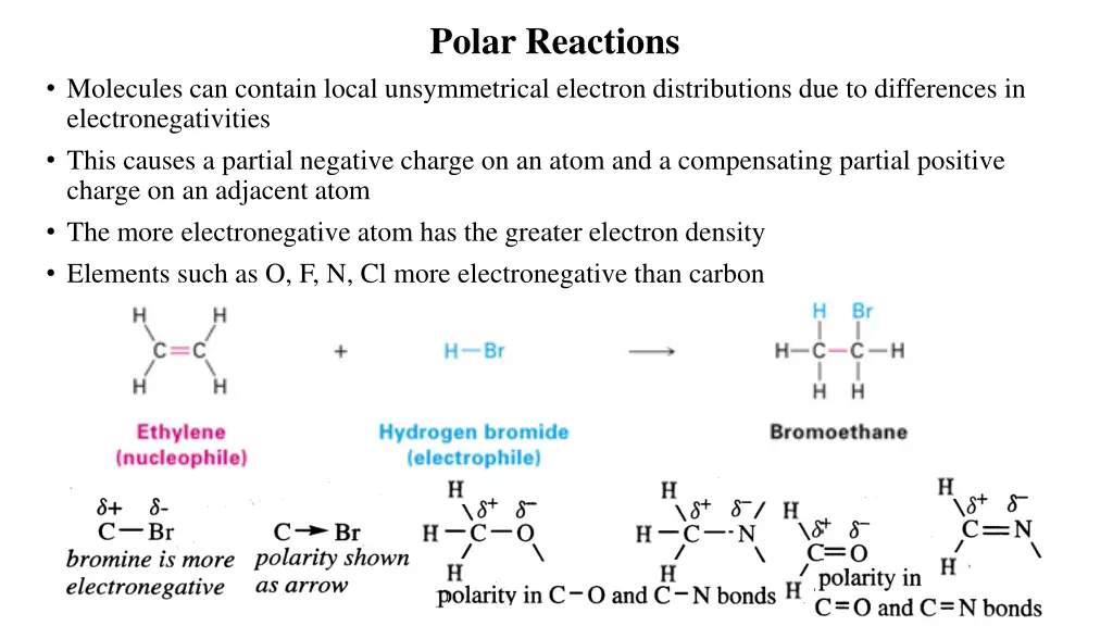 polar reactions