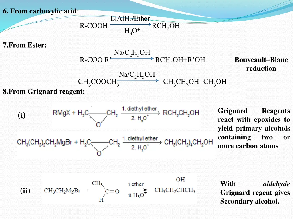 6 from carboxylic acid