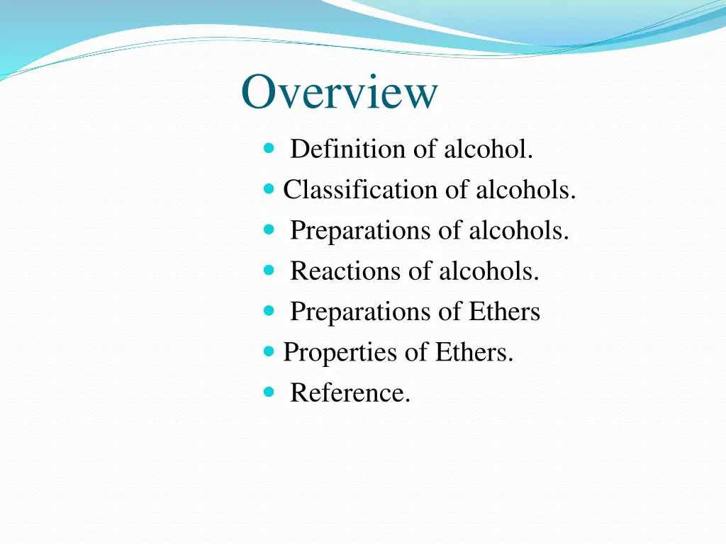 overview definition of alcohol classification