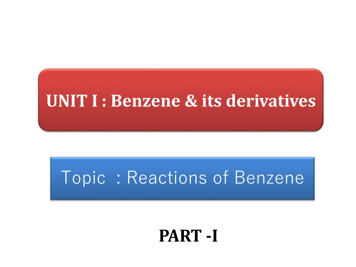 unit i benzene its derivatives