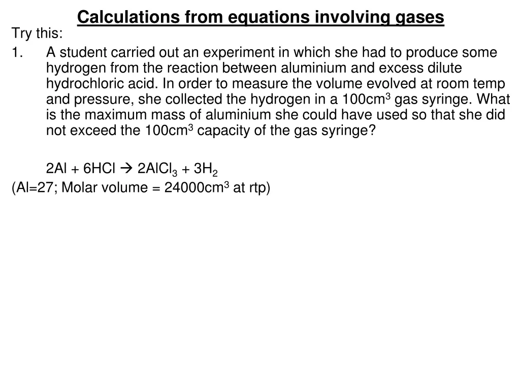 calculations from equations involving gases 4