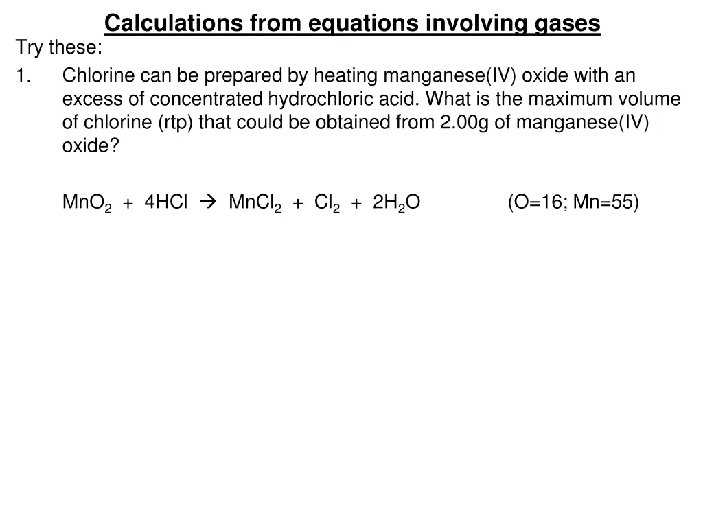 calculations from equations involving gases 6