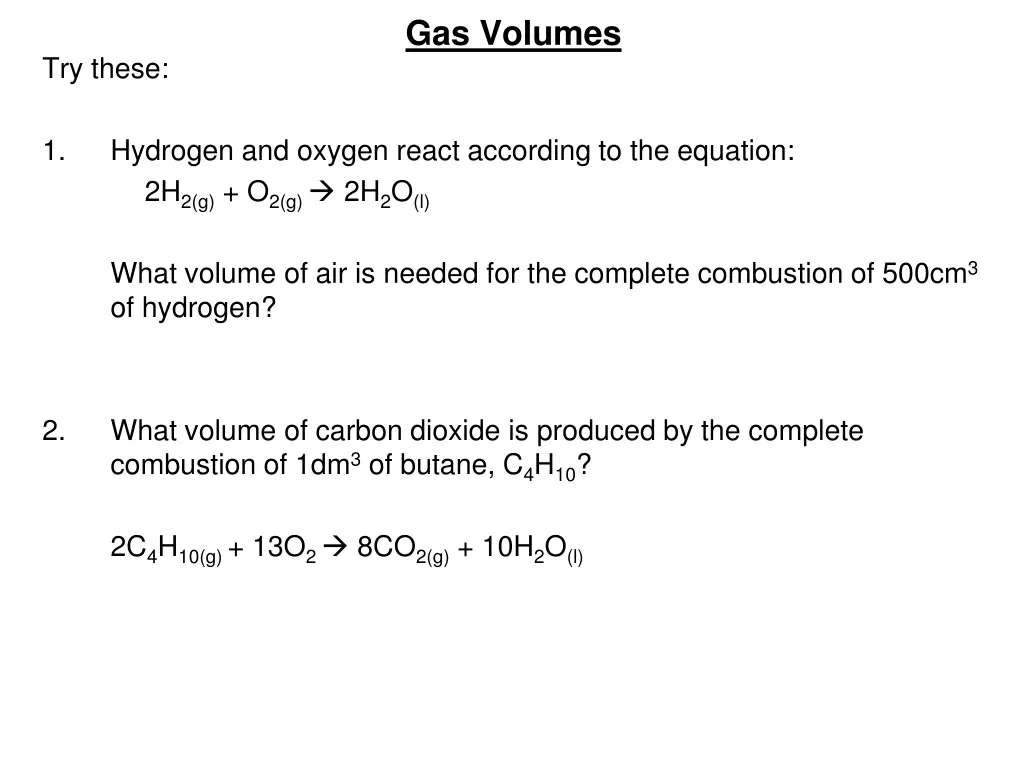 gas volumes 1